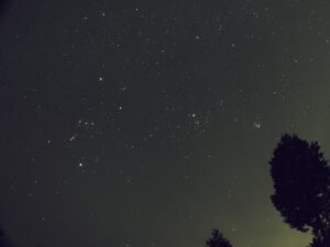 冬の星座・天体（左側にオリオン座）