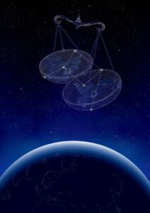 夜空に輝く天秤座