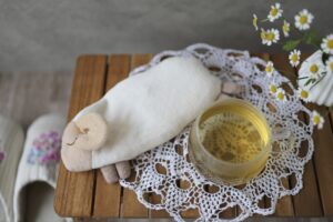 カモミールティーとラベンダーのアイピロー